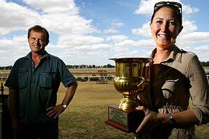 Andrew Gorman and Emma Steel, who won the 2010 Berrigan Gold Cup. PICTURE: Ben Eyles.
