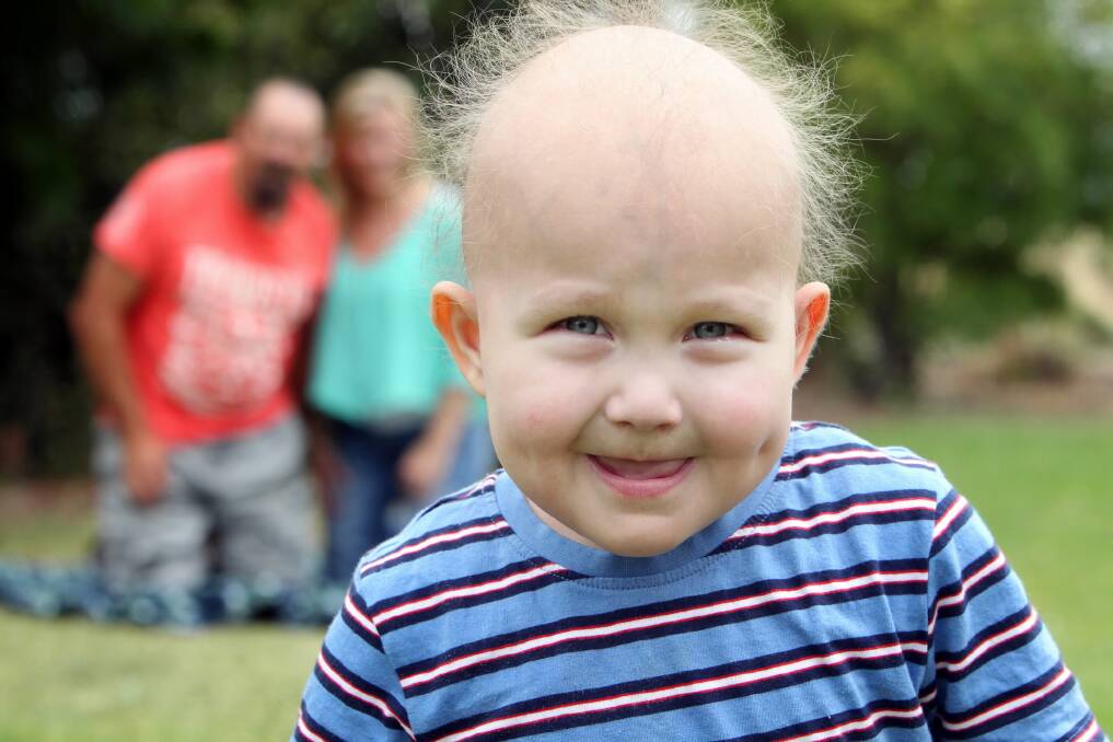 Jack Baseden, 2, has been given the all clear by doctors to enjoy the outside world again. 