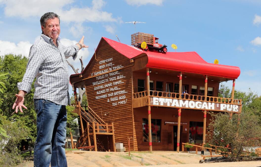 Past and present owner of the Ettamogah Pub Leigh O’Brien hopes to gives the Aussie icon a new lease of life. Picture: JOHN RUSSELL