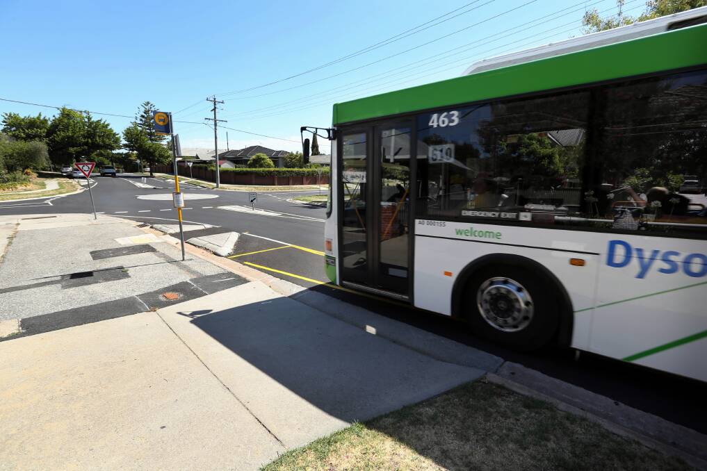 Buses still cannot pull fully into the new designated zone. Picture: SIMON DALLINGER