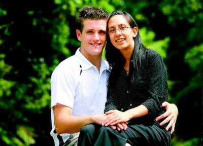 The Border Mail’s Xavier Mardling and his fiancee Janice Wolter. Picture: NIC GIBSON