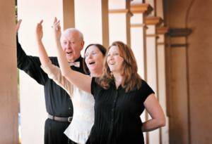 Graham Oke, Michele Kelly and Patti Graetz will sing this weekend. Picture: SIMON DALLINGER