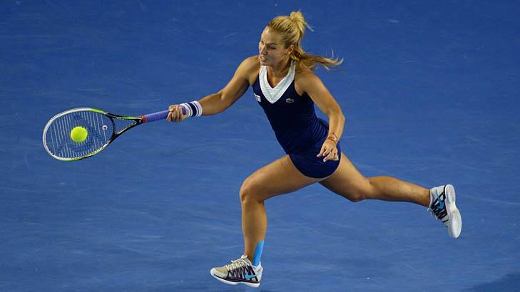 The vanquished: Dominika Cibulkova's first grand slam final ended in defeat. Photo: Justin McManus