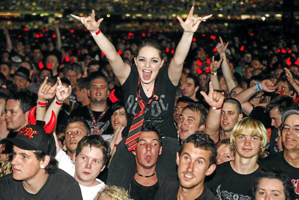 The crowd goes wild on Thursday. Picture: FAIRFAX