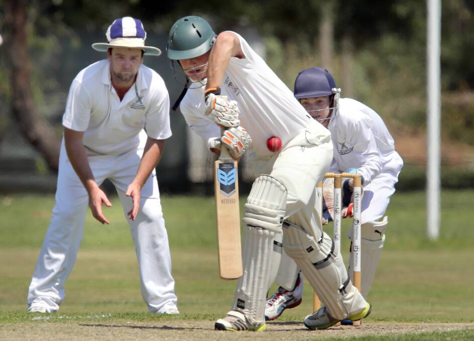 Rutherglen batsman Dominic Brown in action on Saturday against City Colts. Picture: PETER MERKESTYN