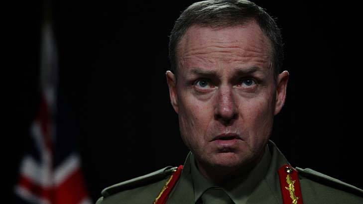 Steely stare: Chief of Army, Lieutenant General David Morrison. Photo: Alex Ellinghausen