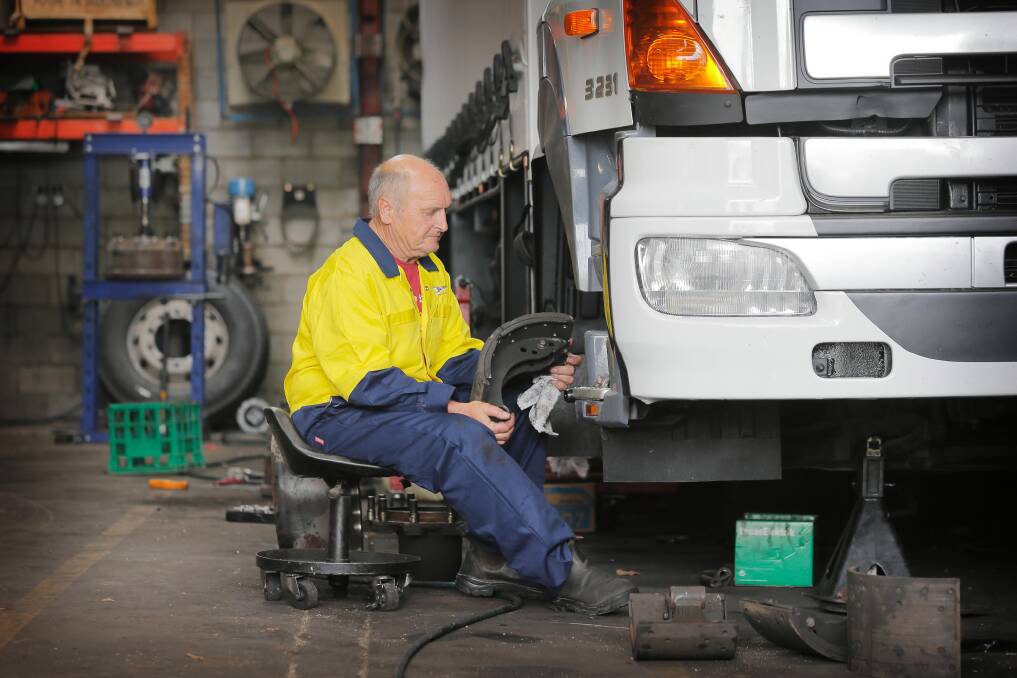 Steve McGuigan has proved to be a steady hand since starting his apprenticeship with Truck-Eez. Picture: TARA GOONAN