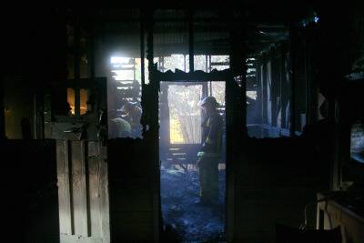 Damage inside the East Albury home. Picture: JOHN VANDEVEN, ALBURY CIVIC FIRE STATION