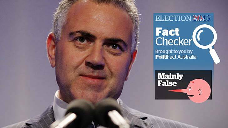 Joe Hockey's claims have been found to be mainly false.