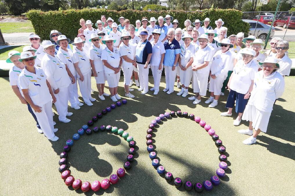 The Holbrook Women’s Bowling Club celebrated its 60th anniversary yesterday. Picture: JOHN RUSSELL