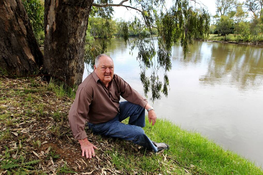 Dr Terry Hillman on the banks of the Murray.