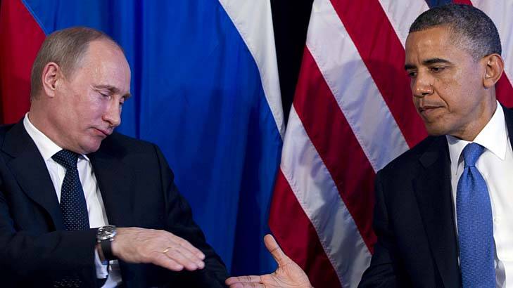 Reluctant allies: Vladimir Putin and Barack Obama. Photo: AP/Carolyn Kaster
