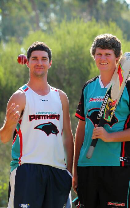 Brothers Ryan and Nathan Brown opened the bowling for Lavington. Picture: MATTHEW SMITHWICK