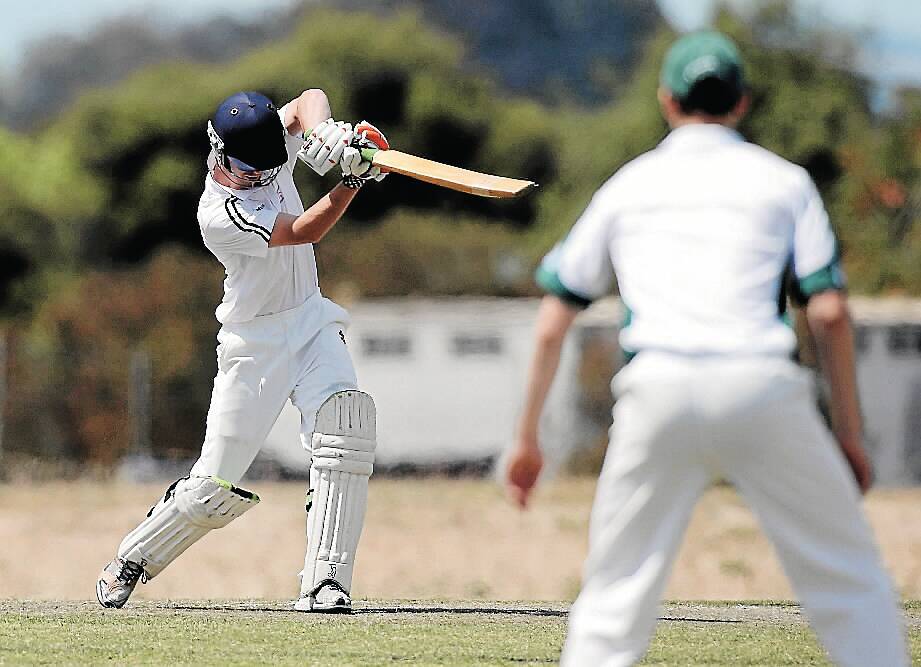 Youngster Dominic Wild batting for Lavington on Saturday.