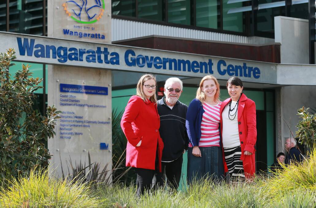 Previous councillors Lauren McCully, Roberto Paino, Lisa McInerney and former staff member Kerryn Lee. Ms McInerney feels her decision to quit council has been vindicated by the dismissal. Picture: JOHN RUSSELL