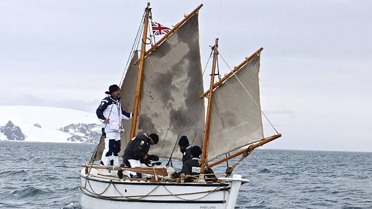 The Shackleton Epic crew onboard the <i>Alexandra Shackleton</i>.