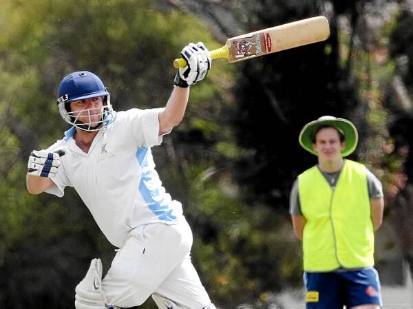 Colts batsman Justin Solimo flicks one to the leg side.