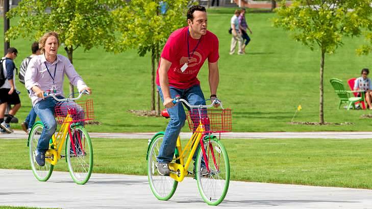 No Snoogle ... Vince Vaughn, right, says <i>The Internship</i> is steeped in social realism. Photo: Phil Bray