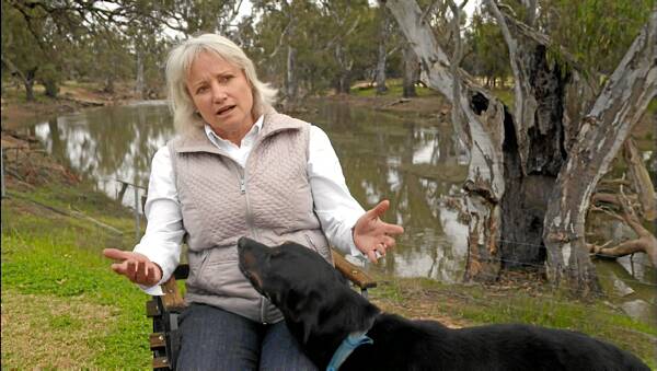 Louise Burge gives an interview for the documentary Muddied Waters. Picture: SUPPLIED