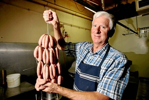 Master butcher Lutz Peters will share his sausage-making secrets at a Wodonga workshop next month. Picture: BEN EYLES