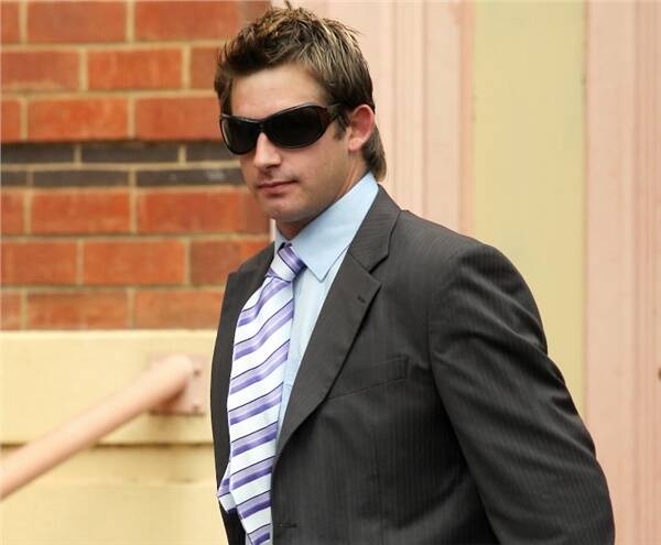 Trent Stanimirovitch goes into Wangaratta Court to answer assault charges on the football field.