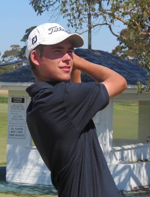 Zach Murray powers his way into the amateur Victorian Open match play final. Picture: GOLF VICTORIA