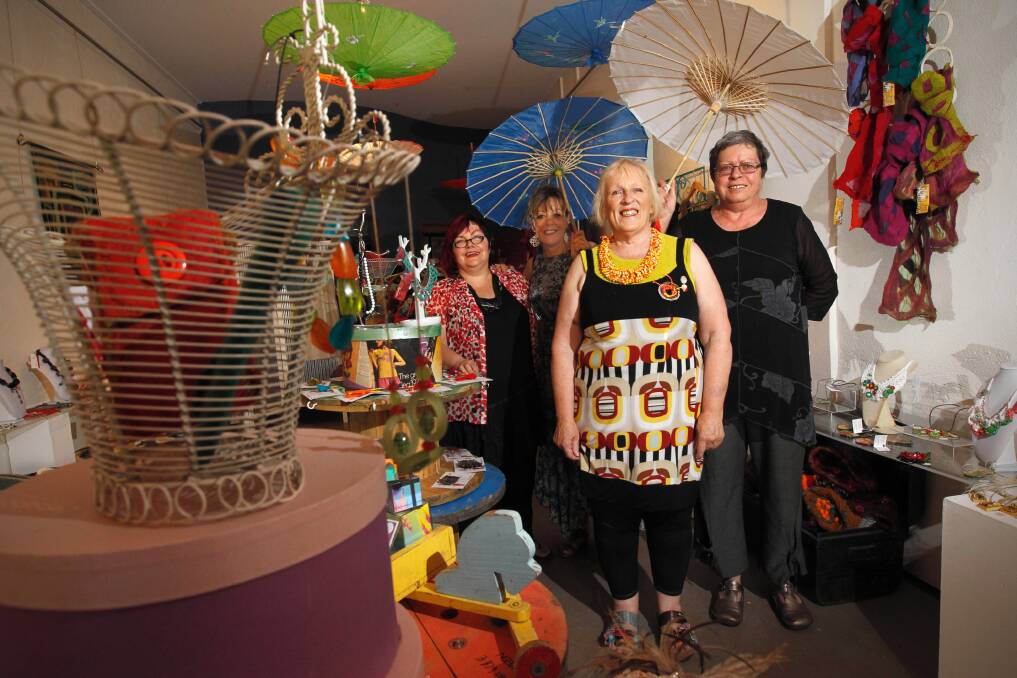 The works of Robyn White, Ann Collins, Abi Thompson and Margret Timmins provide a sea of colour. Picture: BEN EYLES