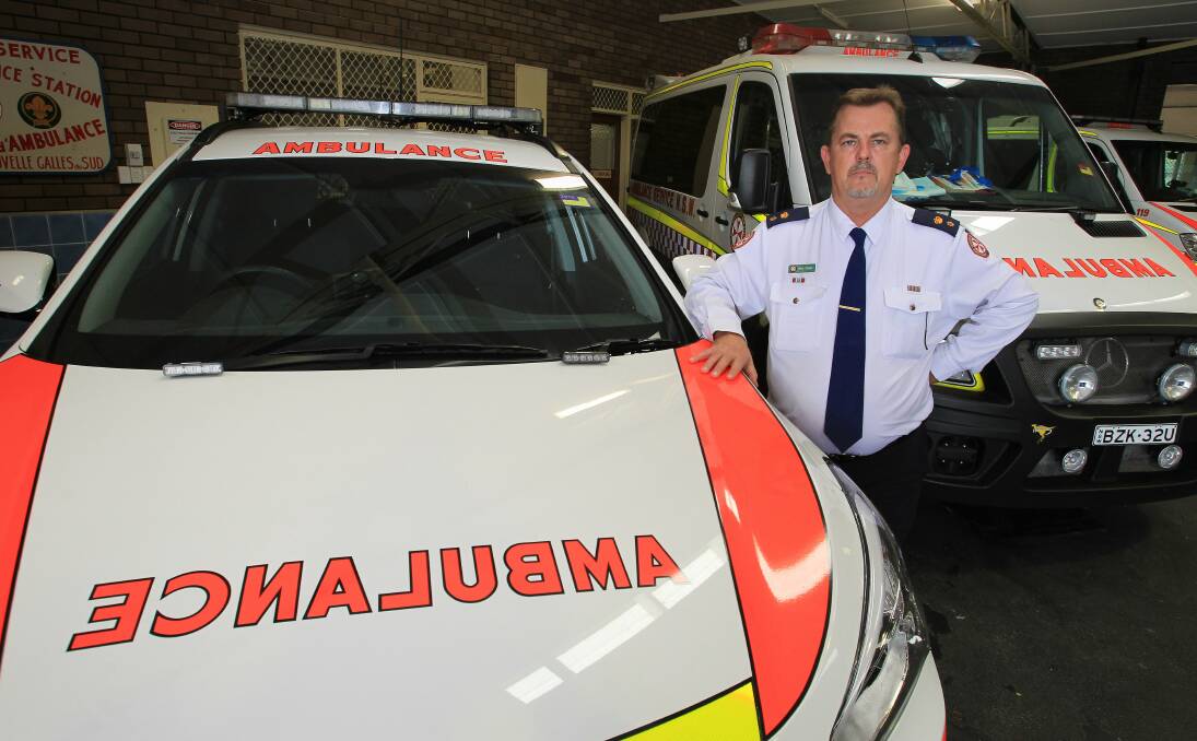 NSW Ambulance Service zone manager Paul Tonge wants people to save triple-0 for saving lives. Picture: ORLANDO CHIODO