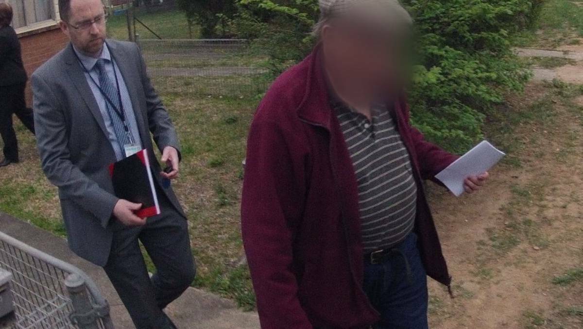 The 59-year-old man is taken to Armidale Police Station. Photo: NSW POLICE