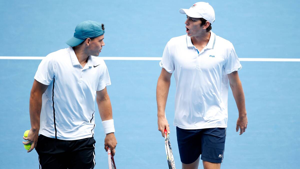 Alex Bolt and Andrew Whittingtonin action in the third men's doubles round - Photo by Getty Images
