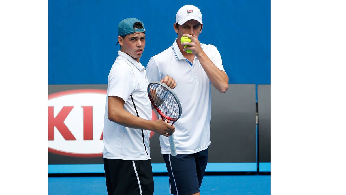 Alex Bolt  and Andrew Whittingtonin action in the third men's doubles round - Photo by Getty Images