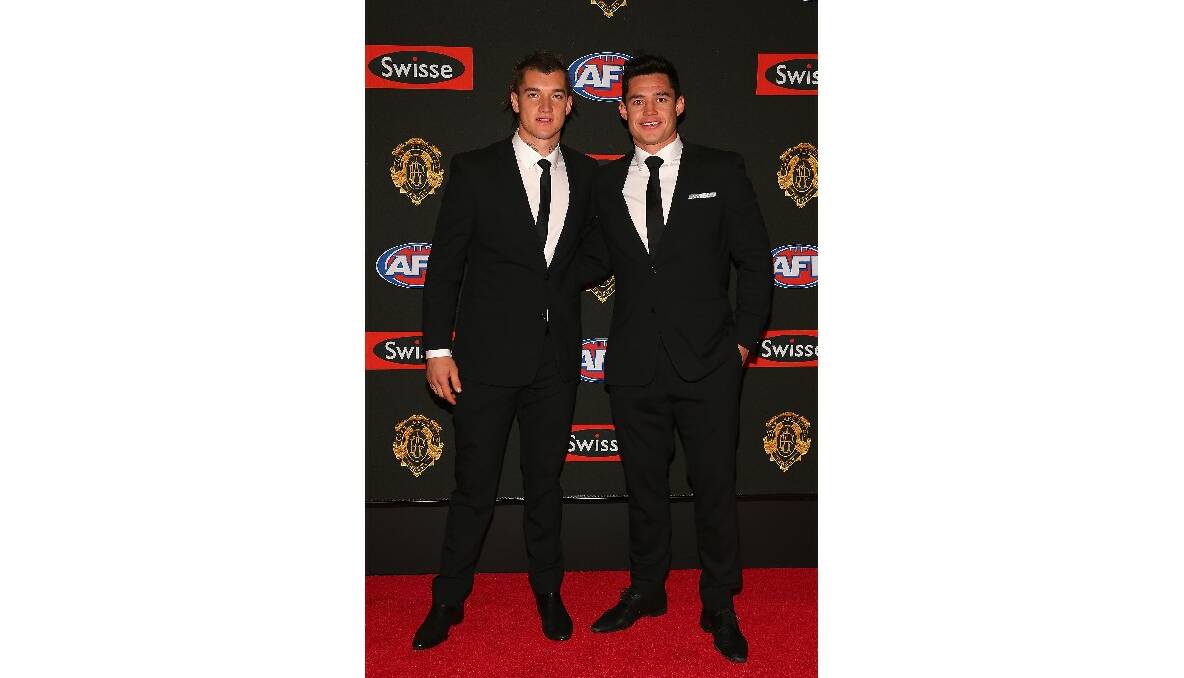 Dustin Martin and Aaron Edwards. Photo: Getty Images.