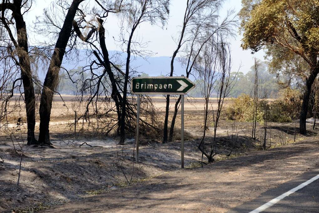 VICTORIA: The road to Brimpaen, blackened by fire. Picture: Samantha Camarri, The Wimmera Mail Times.