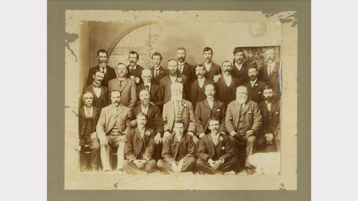 Albury Town  Council staff about 1900 with John Paine, town clerk, seated, centre.