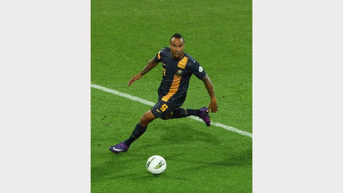 Archie Thompson controls the ball during the Group D 2014 FIFA World Cup Asian Qualifier match between Australia and Saudi Arabia at AAMI Park on February 29, 2012 in Melbourne. Picture: Getty Images)