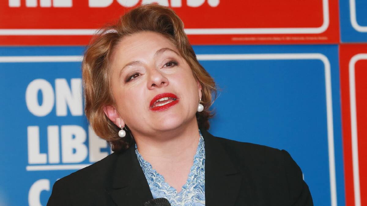Sophie Mirabella addresses the party faithful in Wangaratta last night. Picture: JOHN RUSSELL