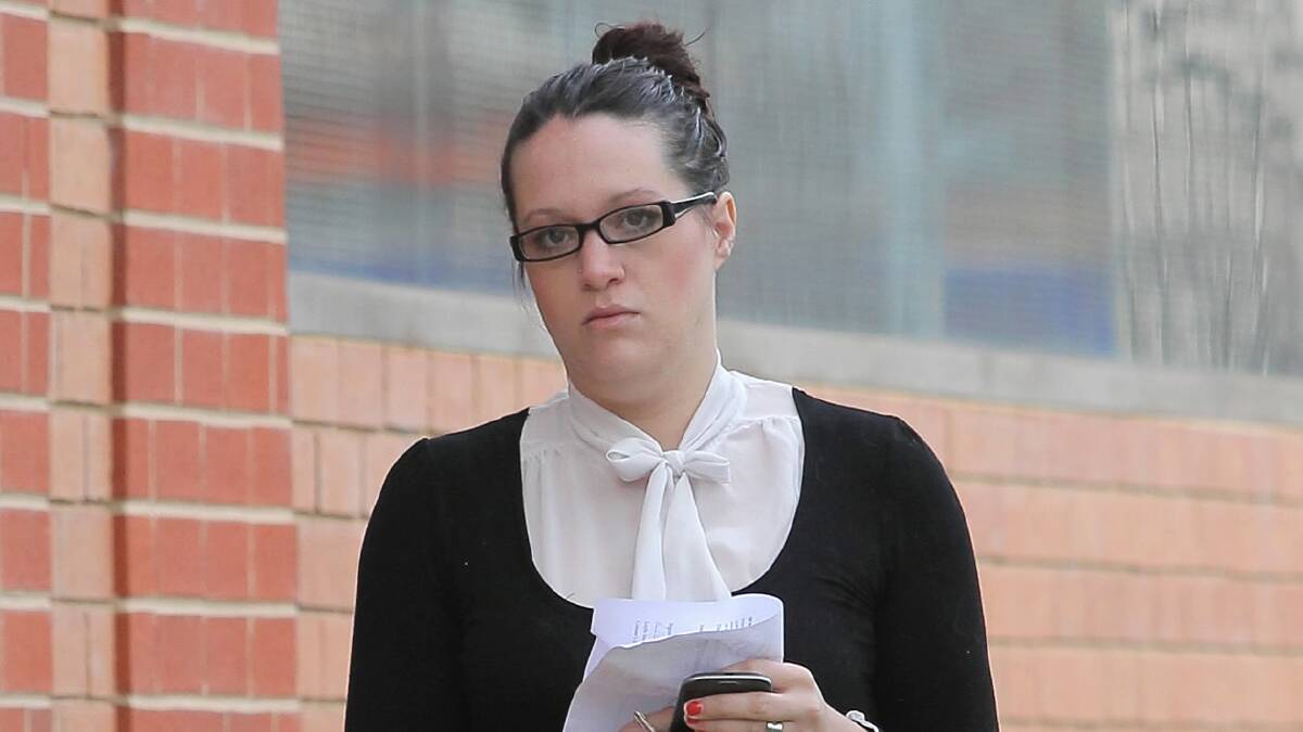 Renee Jones’ sister, Amanda, outside the inquest yesterday.