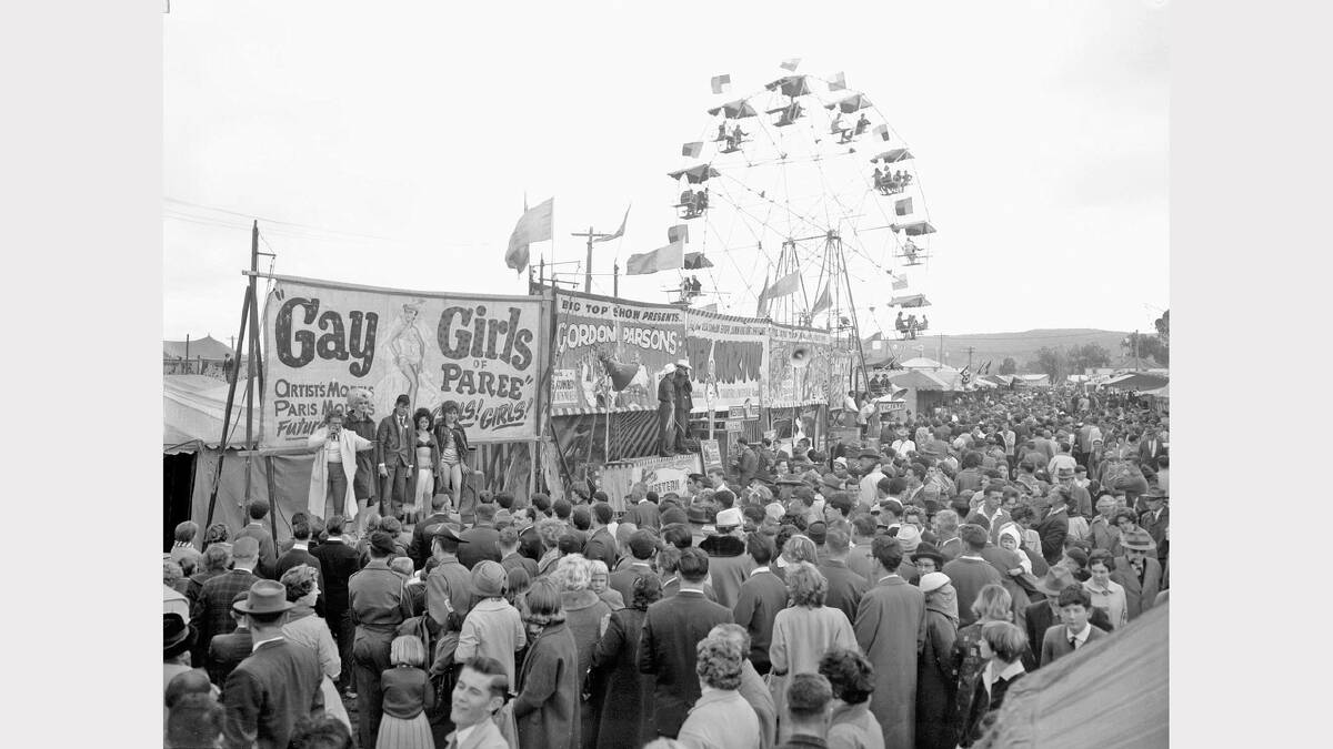 The Albury Spring Show in 1963 featured country singers Gordon Parsons and Tex Morton, while "Gay Girls of Paree" shivered before the crowd.