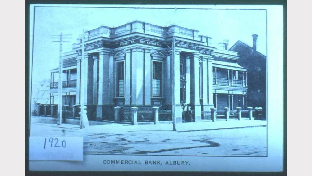 A bank demolished in the 1930s and replaced by the now National Australia Bank, opposite the post ofifce.