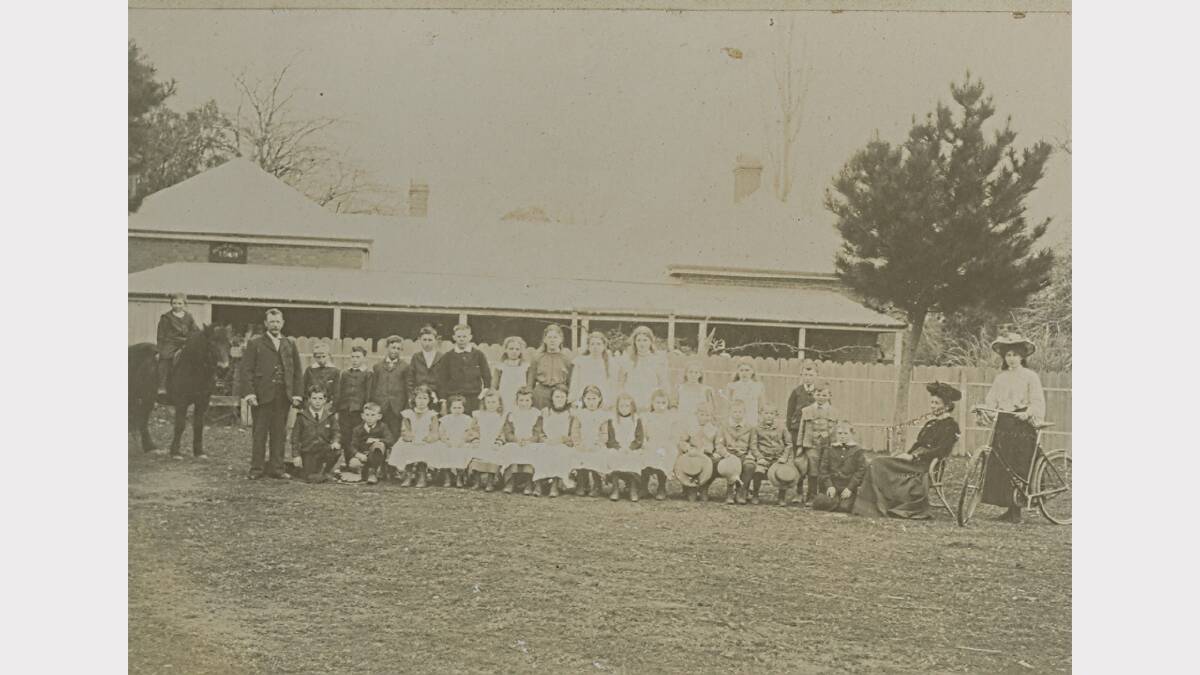 Bowna Public School about 1900 to 1914. The school was closed before the village was submerged by Lake Hume in the 1930s.