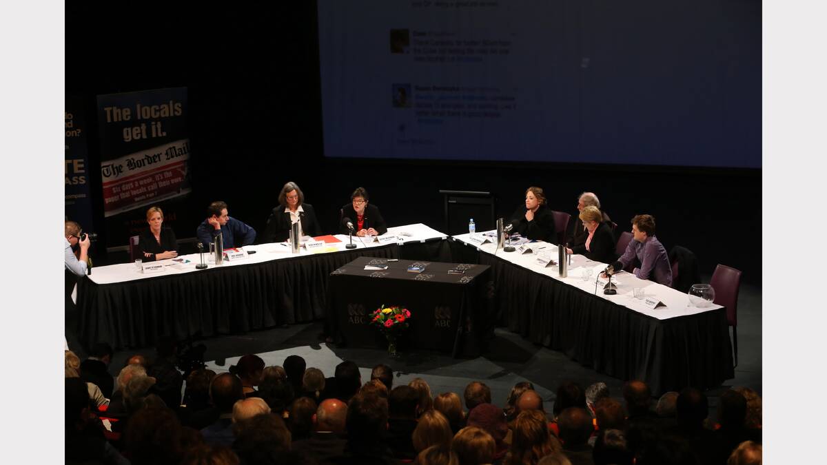 The candidates at last night's election forum at The Cube.
