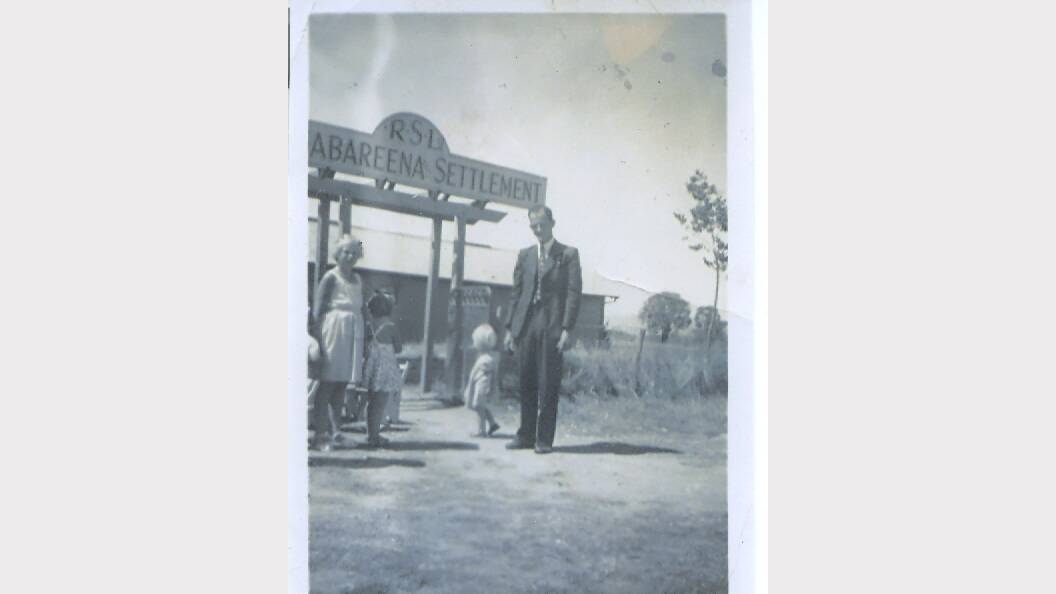 James Wallace Sproule, a visiting Sunday School teacher, at the Mungabareena RSL Settlement. The settlement provided homes for families after World War II.