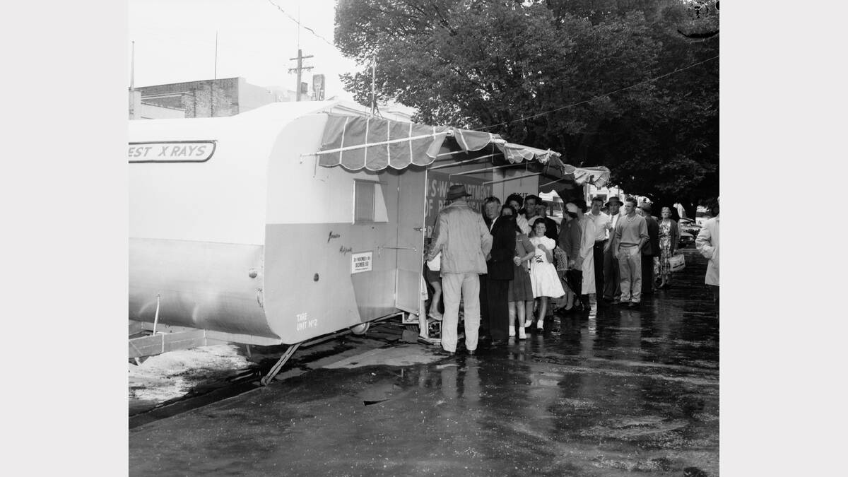 The NSW X-ray unit visits Dean Street in the 1950s. Tuberculosis was a concern at this time.