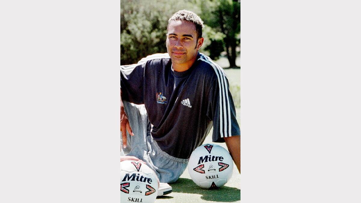 Archie Thompson played soccer in Wodonga before going on to play for (among others) the Olyroos, Socceroos and Melbourne Victory. He is pictured here in 1998, taking a break during an Olyroos training camp in Albury.