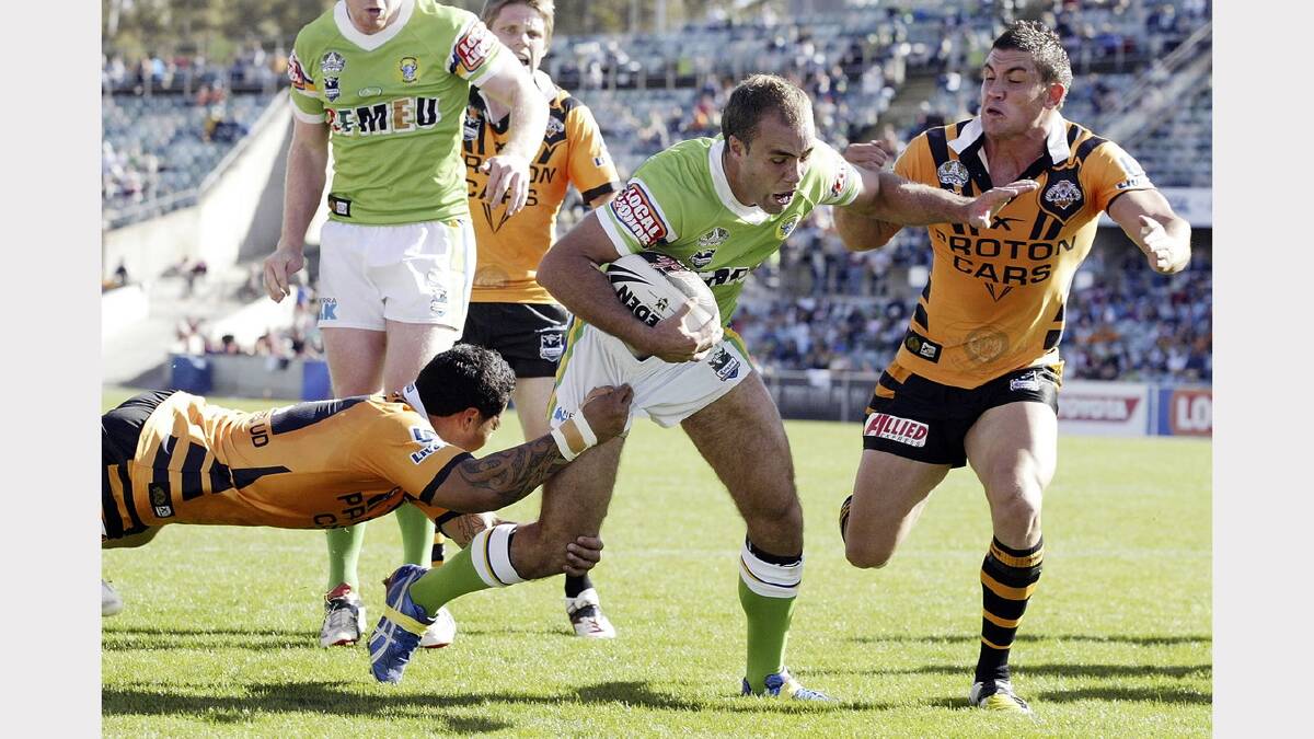 Purtell would go on to play more than 100 NRL games for Canberra and Penrith before moving on to Bradford in the UK's Super League. He suffered a heart attack after a game in May 2012 and was cleared to resume in April this year. Picture: GETTY IMAGES