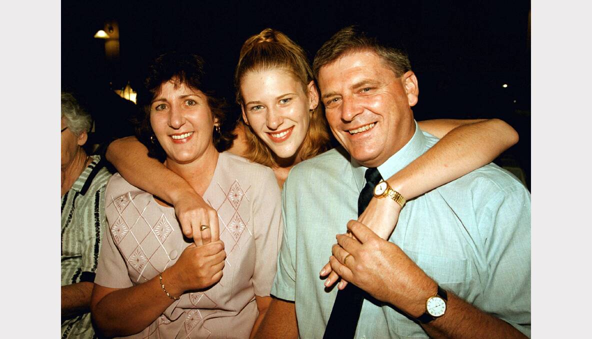 Lauren Jackson, 16, at the 1998 Young Achievers Award Night in Albury.