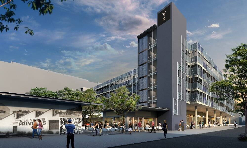An artist's impression of what the Volt Lane precinct fully finished.