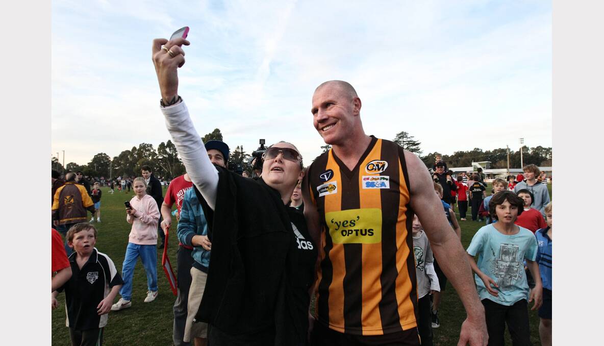 HALL, FEV SPECTACULAR: Over 6000 flocked to W.J. Findlay Oval to see two former greats of the game face off. PICTURES: Tara Ashworth and Ben Eyles.