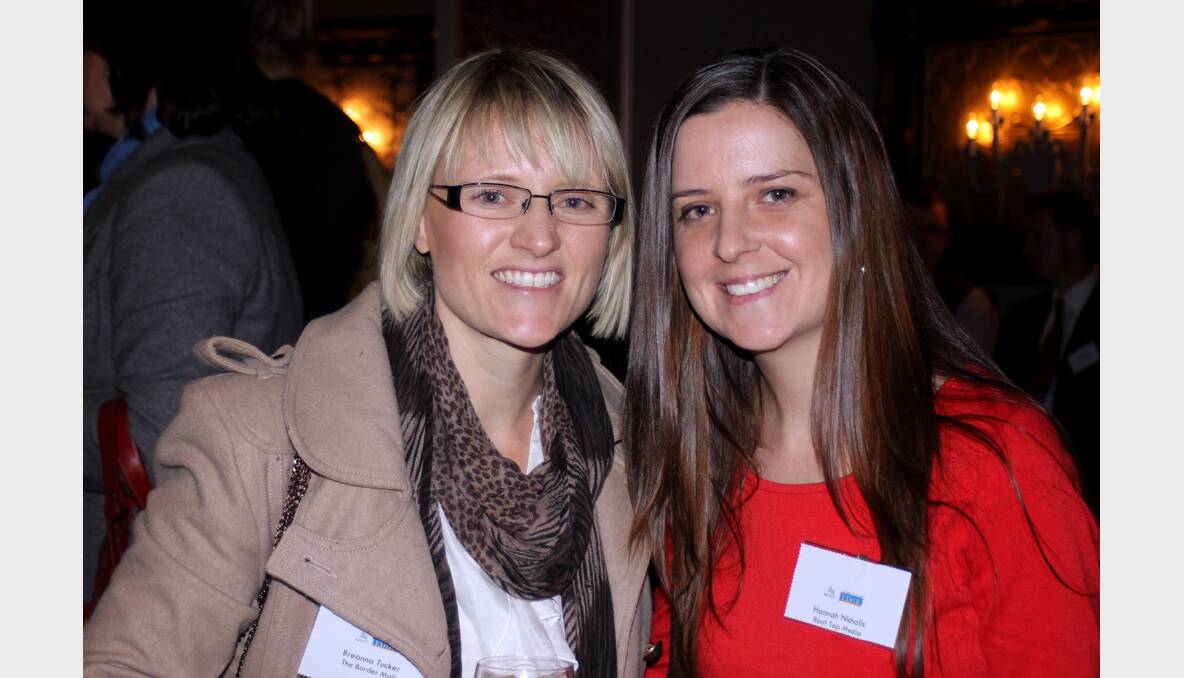  Breanna Tucker and Hannah Nicholls at the launch of Young Business Edge at the Bended Elbow.