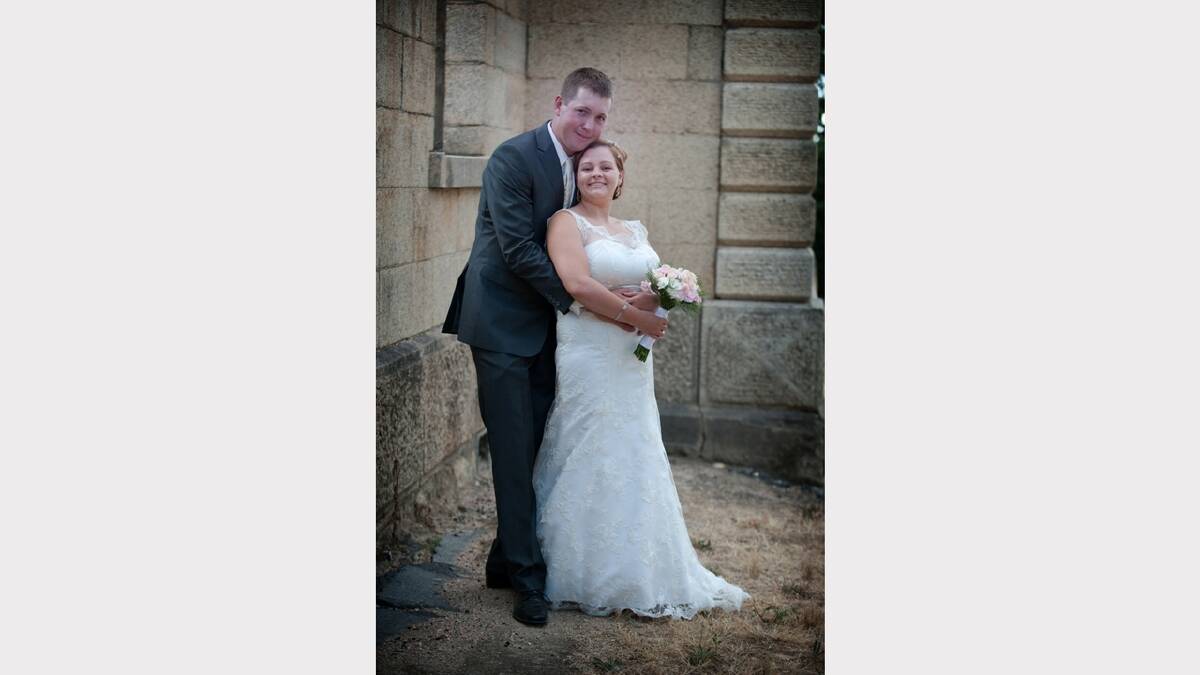 BRYLEE Howe wore a vintage lace fitted gown and was given away by her father when she married Jamie Niklaus. Friends and family gathered in the garden of the bride’s parents’ home to celebrate the wedding and reception. — Esplana Digital Imaging
